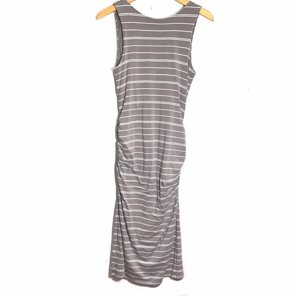Atletha Striped Midi Raunch Dress Size Small S